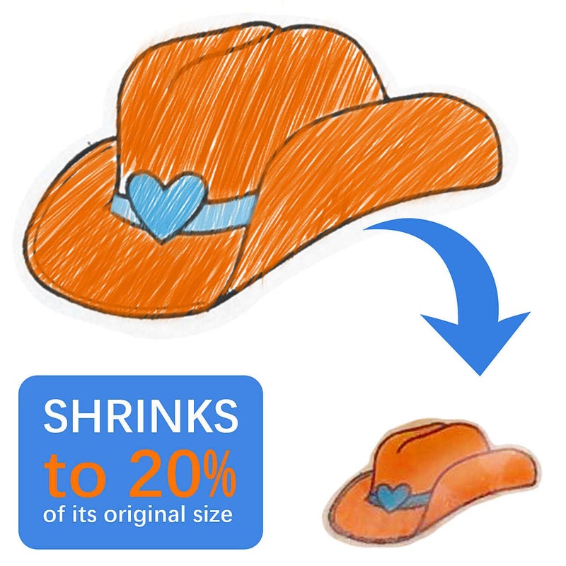shynek Shrinky Film Sheets for Shrink Art, 125Pcs Shrinky Plastic Keychain Kit Including 20 Pcs Shrinky Paper, Hole Punch, Pencils, Keychains, Tweezers, Scissors for Crafts and Keychains - Image 5